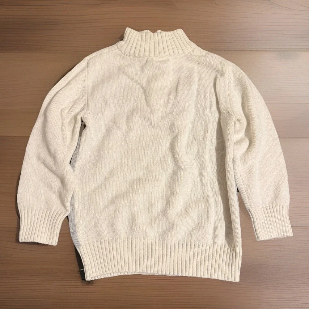 Gymboree Boys Fair Isle Nordic Snowflake Quarter-Zip Sweater Size 4 Snowflake